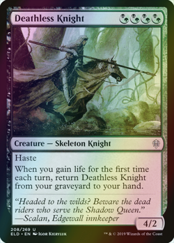 MTG Deathless Knight Foil ** Throne of Eldraine ** English (NM) - Image 1