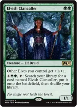 mtg magic 2019 m19 elvish clancaller ENGLISH FRENCH Meneuse de clan elfe 4 avail - Image 1