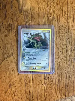 Pokemon EX Delta Species Reverse Holo Rayquaza 13/113 Stamped NICE! - Image 1