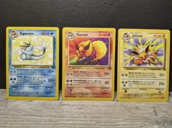 Pokemon TCG Eeveelution Trio – Flareon, Jolteon & Vaporeon Jungle NM - Image 1