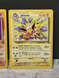 Pokemon TCG Eeveelution Trio – Flareon, Jolteon & Vaporeon Jungle NM - Image 4