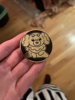 Pokemon Trading Card Games Fidough Gold Plastic Coin DRI - Image 1