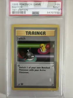 Pokemon 1st Edition PSA 9 Switch 095/102 Base Set (Shadowless) - Image 1