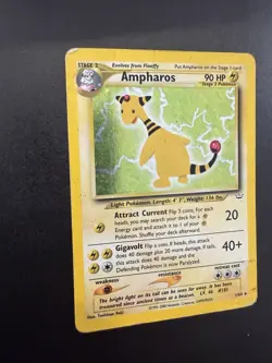 Pokemon TCG Ampharos Neo Revelation Holo Card 1/64 Unlimited Rare - Image 2