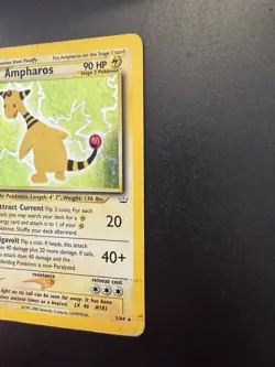 Pokemon TCG Ampharos Neo Revelation Holo Card 1/64 Unlimited Rare - Image 3