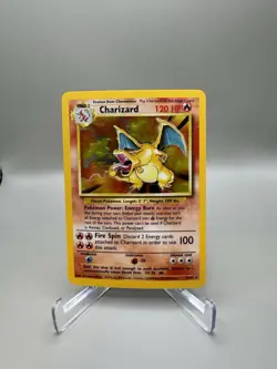 Pokemon Charizard Base Set 4/102 Holo Unlimited (LP) (Potential Grading Play) - Image 1