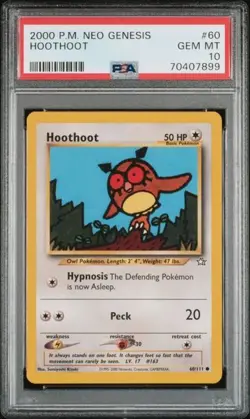 2000 POKEMON NEO GENESIS #60 HOOTHOOT PSA 10 - Image 1