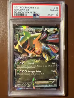 2012 Pokemon TCG Giratina EX 92/124 B&W Dragons Exalted PSA 8 - Image 1