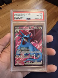 2025 POKEMON JTG EN-JOURNEY TOGETHER ULTRA RARE #177 SALAMENCE EX PSA 10 - Image 1