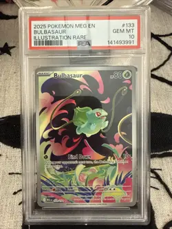 Pokemon Mega Evolution Bulbasaur Illustration Rare #133 PSA 10 - Image 1