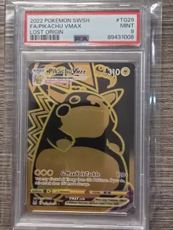 PSA 9 2022 POKEMON SWORD & SHIELD LOST ORIGIN FULL ART/PIKACHU VMAX TG29 - Image 1