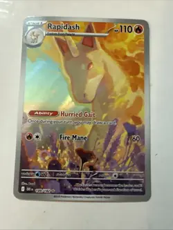 Rapidash 189/182 Sv10: Destined Rivals Holo Rare Pokemon TCG Illustration - Image 1