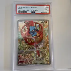 Pokemon Riolu 010 Me: Mega Evolution Promo Holo Promo PSA 9 2025 - Image 1