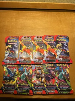 Pokemon Destined Rivals & Phantasmal Flames Sleeved Booster Packs - 10 Total - Image 1
