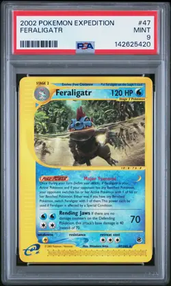 2002 POKEMON EXPEDITION #47 FERALIGATR PSA 9 - Image 1