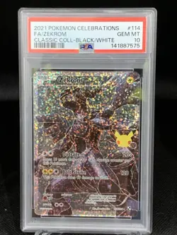 2021 Pokemon Celebrations Zekrom 114/114 Classic Collection: Holo PSA 10 - Image 1