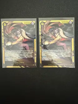One Piece CCG OP14-120 SEC Crocodile Foil The Azure Sea’s Seven (LOT OF 2) NM - Image 1