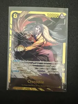 One Piece CCG OP14-120 SEC Crocodile Foil The Azure Sea’s Seven (LOT OF 2) NM - Image 3