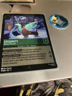 Stegmutt - Clumsy Dinosaur 79/204 Winterspell Cold Foil Disney Lorcana - Image 1
