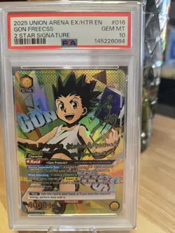 2025 UNION ARENA UEX04BT/HTR HUNTER X HUNTER VOL.2 | 2 STAR PSA 10 Gon Freecss - Image 1