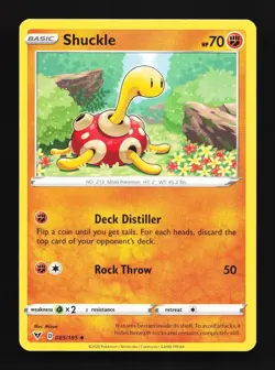 Shuckle 085/185 LP Vivid Voltage English Pokemon Card TCG - Image 1