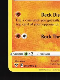 Shuckle 085/185 LP Vivid Voltage English Pokemon Card TCG - Image 2