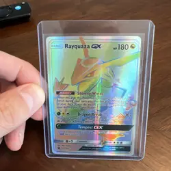 Rayquaza GX 177168 Rainbow Secret Rare Celestial Storm Pokemon TCG Card G2U - Image 3