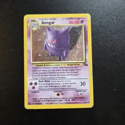 Pokemon Card - Gengar Fossil Holo Card 5/62 Unlimited Holo Rare WOTC - Image 1