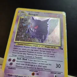 Pokemon Card - Gengar Fossil Holo Card 5/62 Unlimited Holo Rare WOTC - Image 5