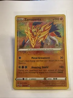 Pokemon TCG Zamazenta Holo Card 2020 Vivid Voltage 102/185 Amazing Rare - Image 1