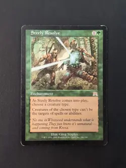 Magic the Gathering MTG Onslaught #286 Steely Resolve Rare - Image 1