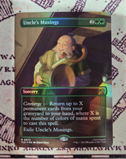 MTG Foil Uncle's Musings Borderless Avatar Last Airbender NM - Image 1