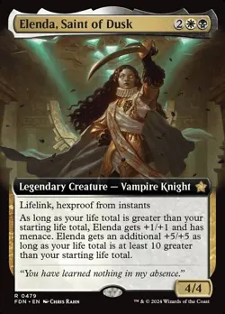 Elenda, Saint of Dusk - Extended Art #479 - Foundations - NM MTG - Image 1
