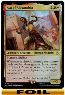Aya of Alexandria ** FOIL #48 ** Assassin's Creed - NM MTG - Image 1