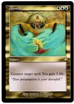 Absorb ** Retro Frame ** Dominaria Remastered - NM MTG - Image 1
