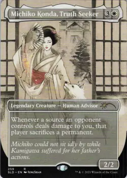 MTG Michiko Konda, Truth Seeker (259) | NM | Secret Lair Kamigawa Ink {SLD} - Image 1