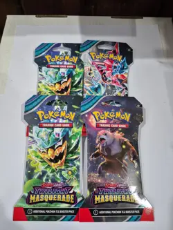 Pokemon TCG: Scarlet & Violet Twilight Masquerade Sleeved Booster 4 New Packs A8 - Image 1