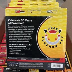 Pokemon Day 2026 - Total of (24) Sealed Boxes, 30th Anniversary Pikachu Mega - Image 3