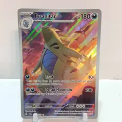 Pokemon Tyranitar 222/193 LP Paldea Evolved Illustration Rare - Image 1