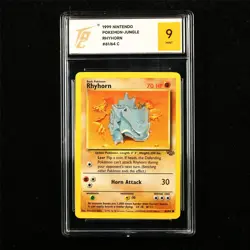 TQG 9 MINT 1999 Pokemon ENG Rhyhorn 61/64 C - Image 1