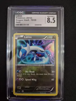 Latios Pokemon 2012 Dragon Vault 10/20 Holo Graded CGC 8.5 NM/MINT+ - Image 1