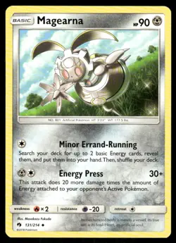 Magearna 131/214 Lost Thunder Pokemon TCG trading card - Image 1