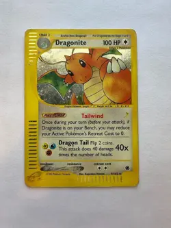 Pokemon TCG Dragonite 009/165 Expedition Base Set Holo [DAMAGED] - Image 1