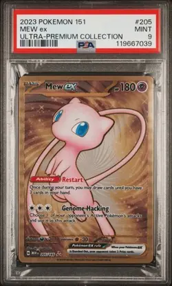Pokemon TCG PSA 9 Mew Ex Gold Card UPC Scarlet & Violet 151 205/165 Metal Mint - Image 1