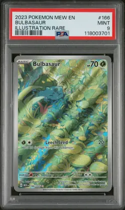 Pokemon Scarlet & Violet 151 Bulbasaur Illustration Rare #166 PSA 9 - Image 1