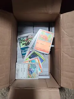 Box of Pokemon Cards Over 1400 Bulk Lot TCG Cards No Energy Cards - Image 1