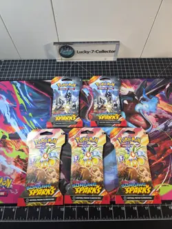 Pokemon TCG: Scarlet and Violet ( X5 ) Surging Sparks Sleeved Booster Packs 🌩 - Image 1