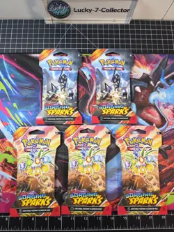 Pokemon TCG: Scarlet and Violet ( X5 ) Surging Sparks Sleeved Booster Packs 🌩 - Image 2
