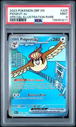 2023 POKEMON OBF EN-OBSIDIAN FLAMES SPECIAL ILLUSTRATION RARE PIDGEOT EX PSA 9 - Image 1