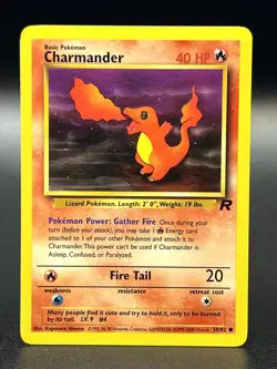 Charmander 50/82 Common Team Rocket Unlimited WOTC Pokemon TCG - LP/MP - Image 1